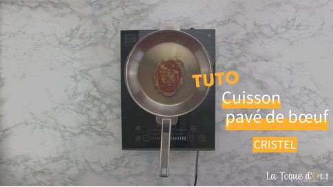 Tuto - Comment cuire sans graisse un pav&eacute; de b&oelig;uf dans une po&ecirc;le inox Cristel ?