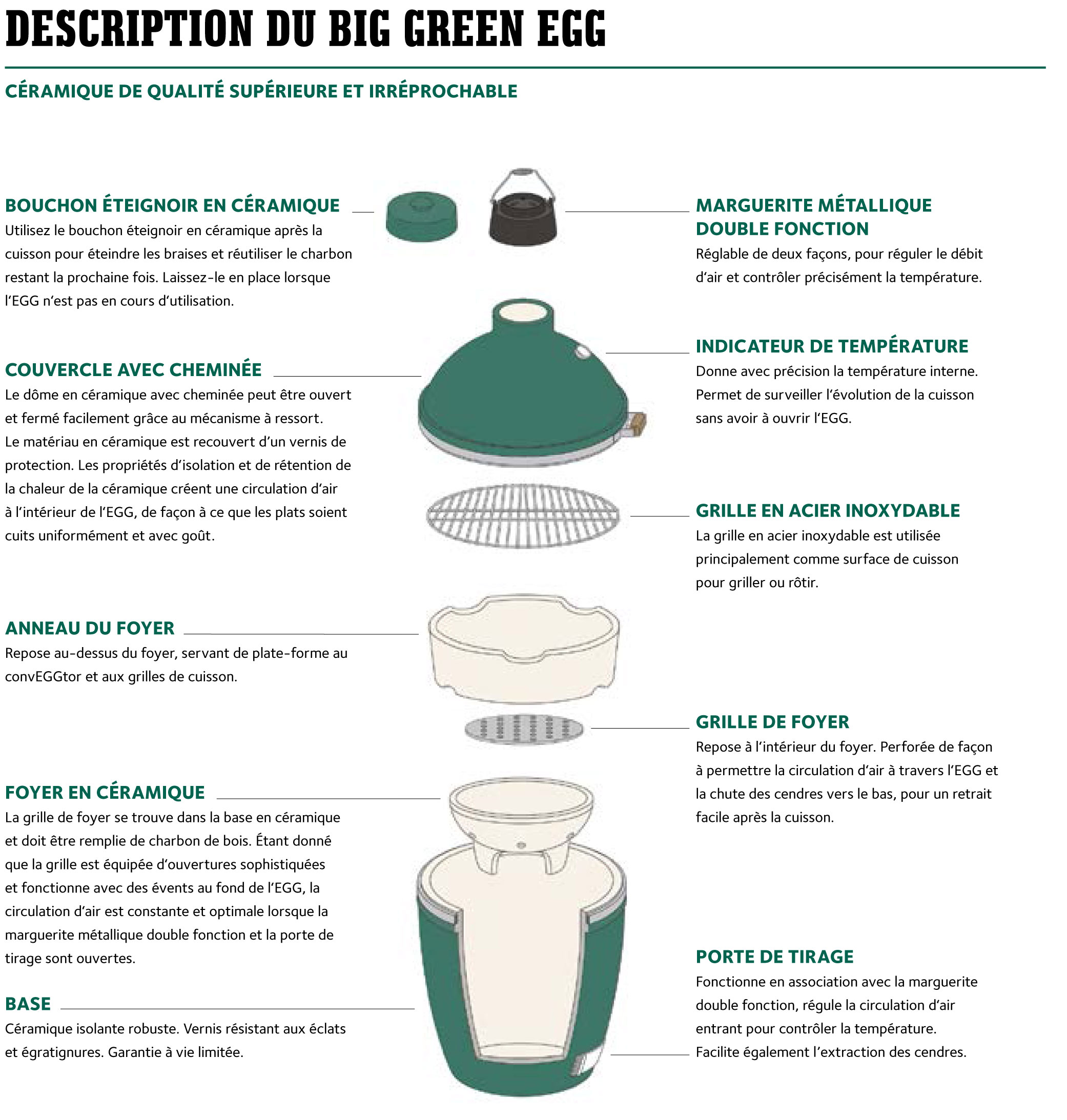 Composition barbecue Big Green Egg